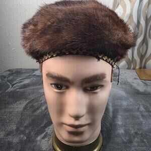Vintage Real Fur Hat Womens